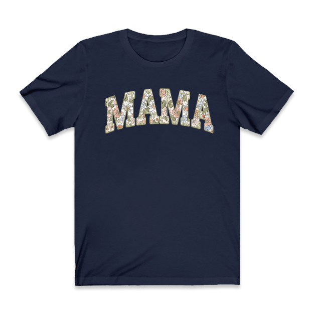 Summer Floral Mama Retro Mom Shirt