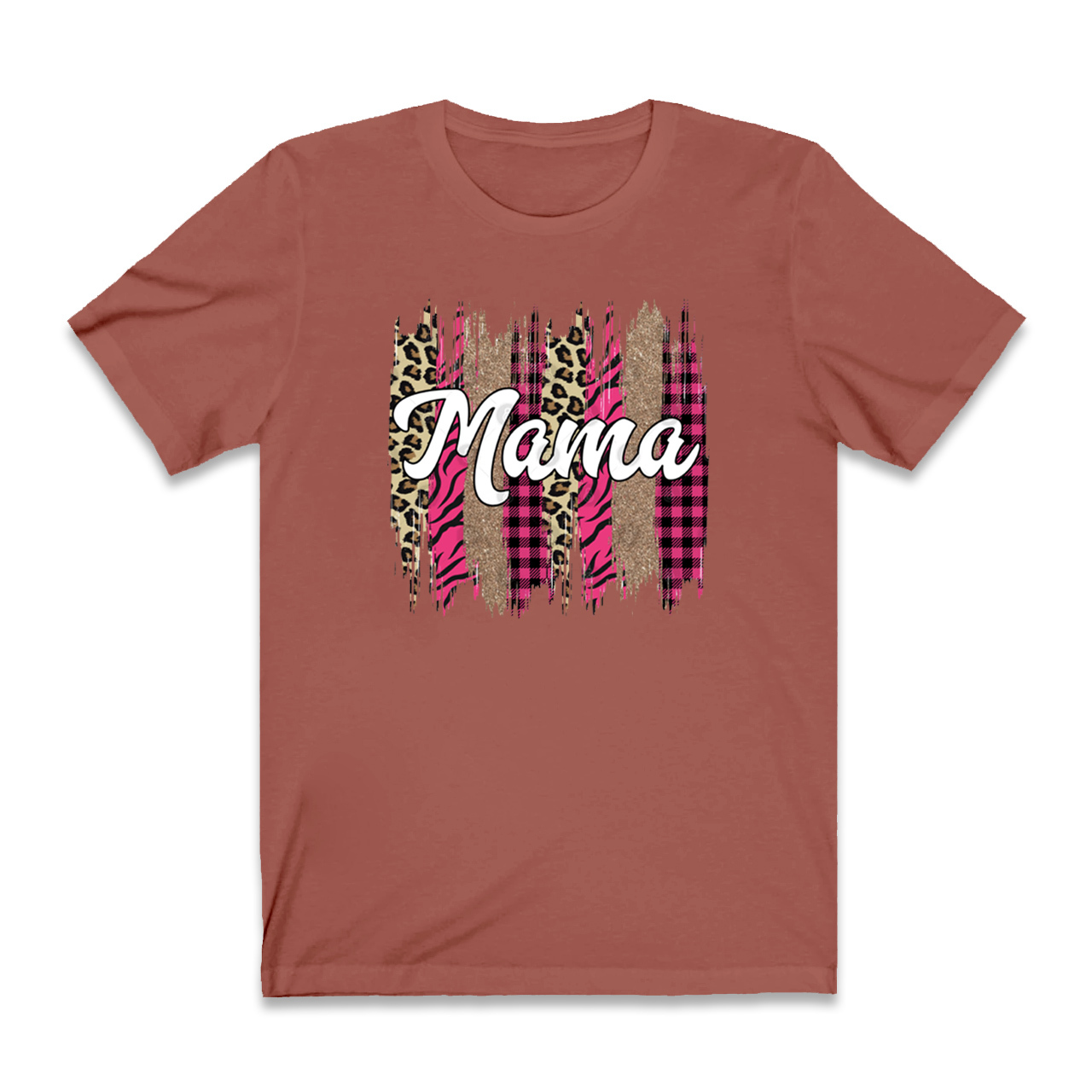 Leopard And Pink Plaid Mom Shirt