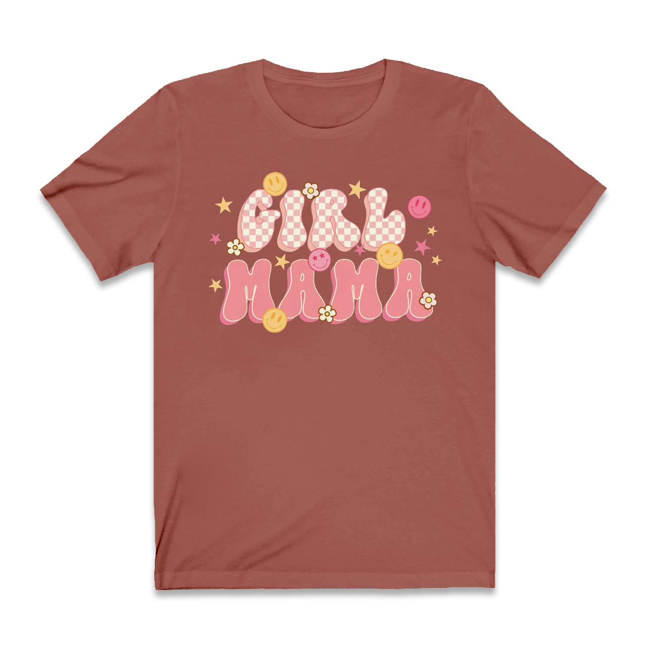 Smiley Face Girl Mama Gift T-Shirt