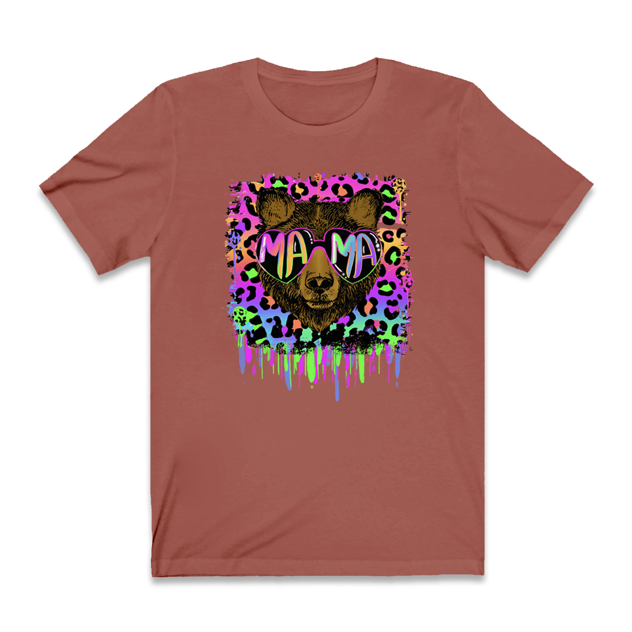 Vibrant Neon Mama Bear Shirt