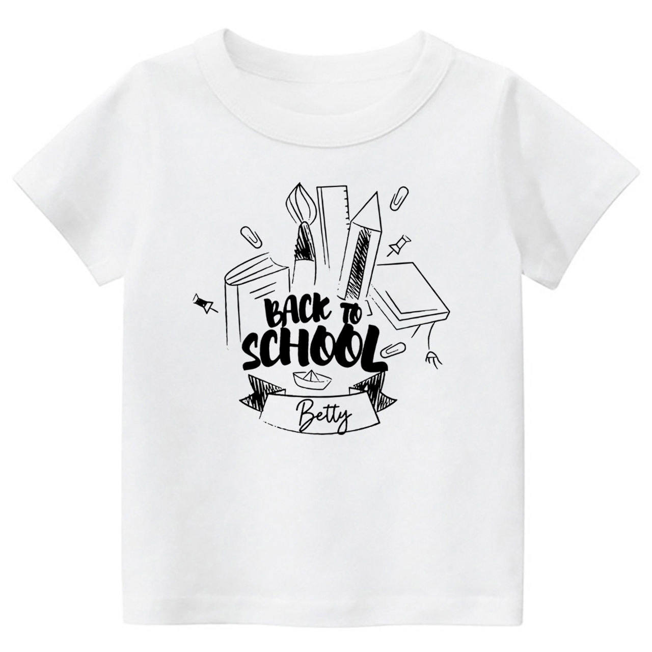Personalized Toddler Name Back to School Shirt