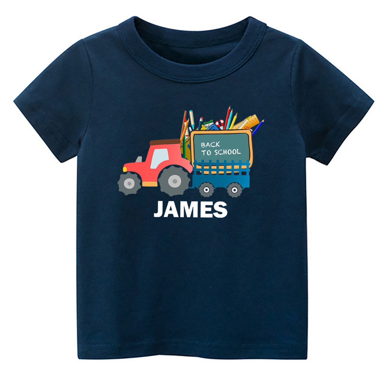 Personalized School Tractor With Kids Name