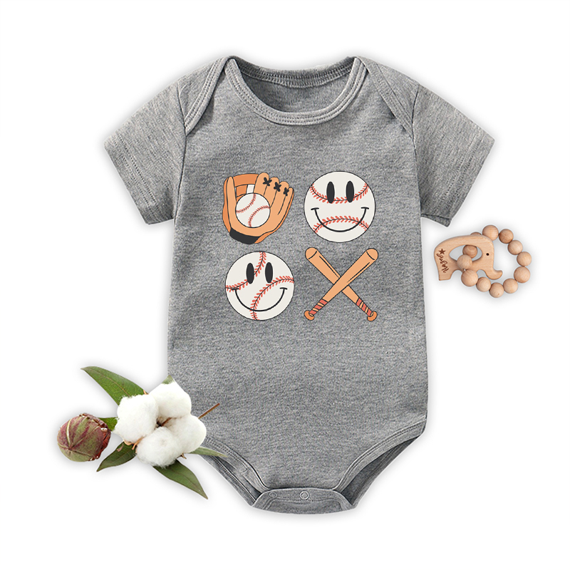 Baseball Vibes Baseball Bat Bodysuit For Baby