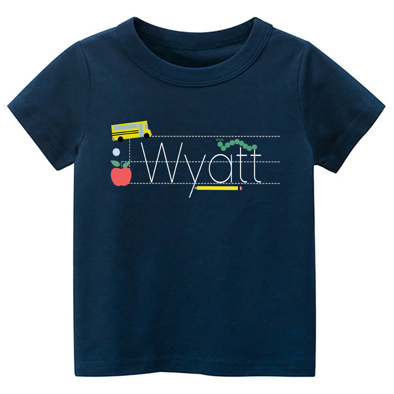 Personalized Monogrammed Line Spectrum Back to School Shirt