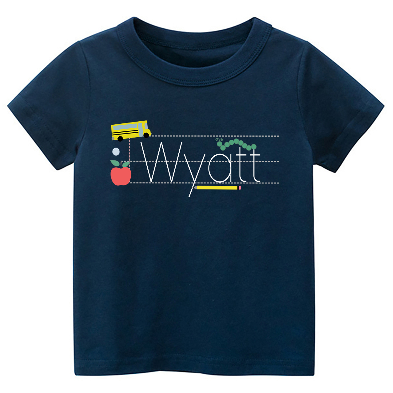 Personalized Monogrammed Line Spectrum Back to School Shirt