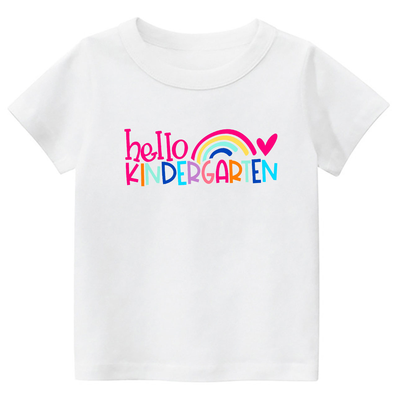 Hello Kindergarten Colorful Rainbow Shirt