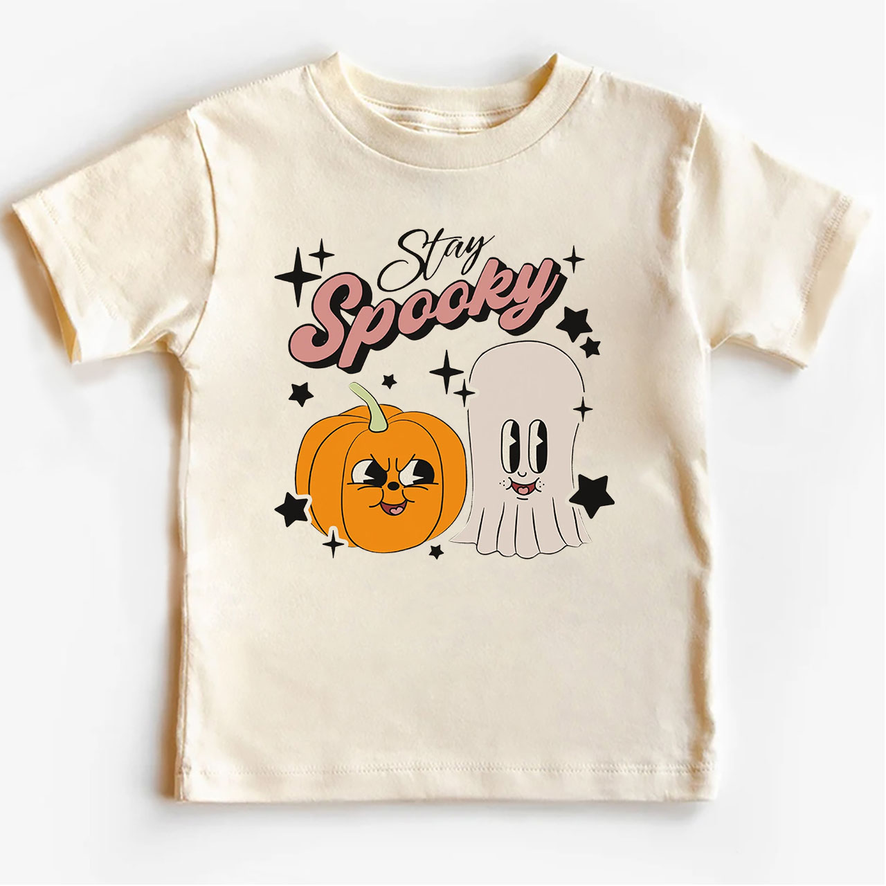Stay Spooky Retro Natural Toddler Shirt
