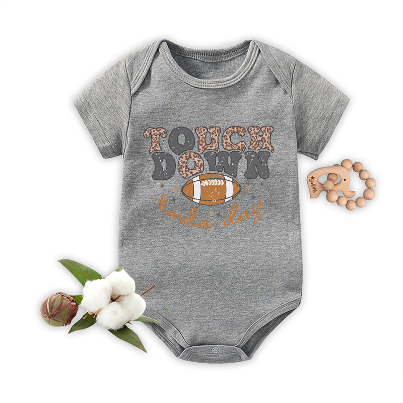 Touch Down Football Kinda Day Bodysuit For Baby