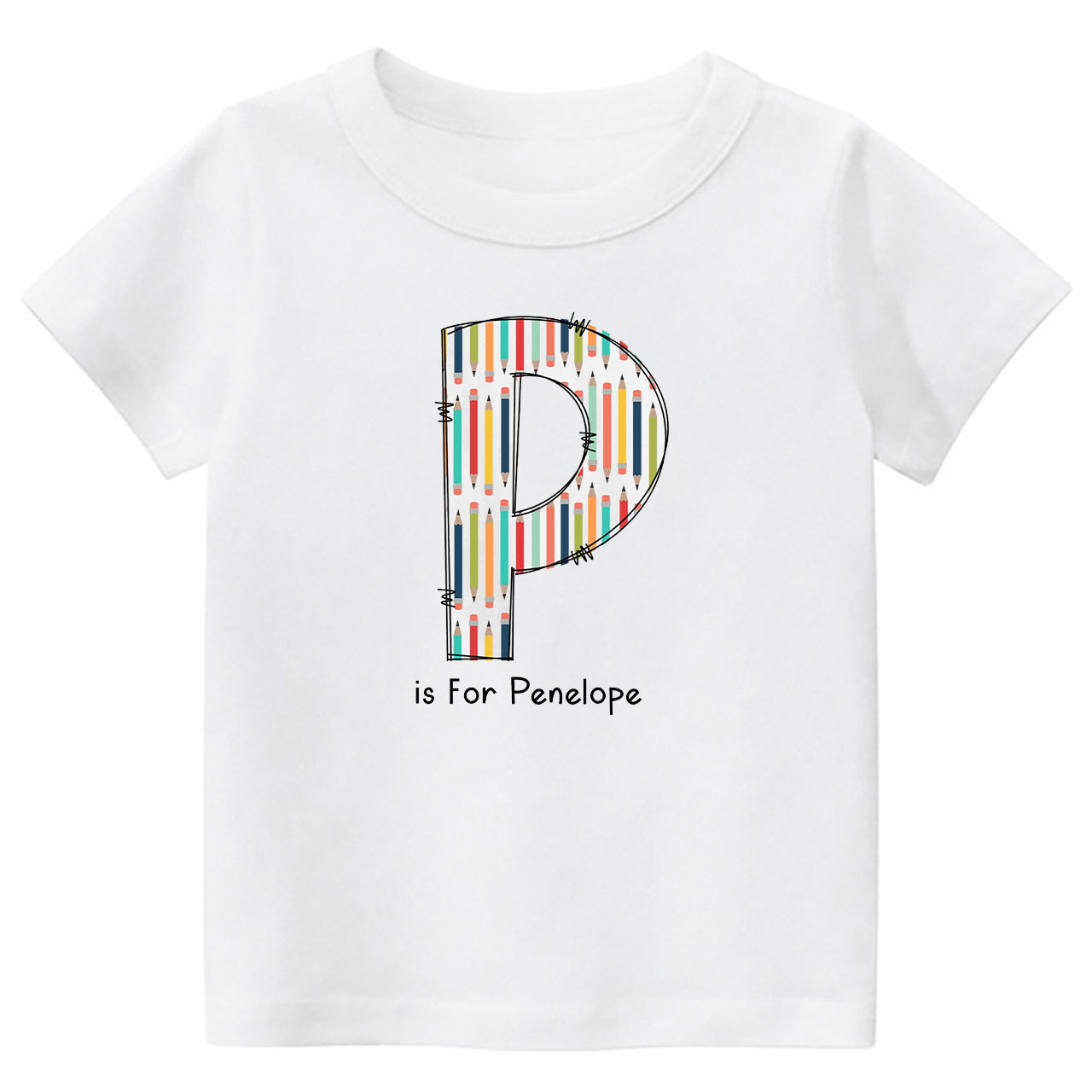Personalized Back To School Pencil T-Shirt With Name