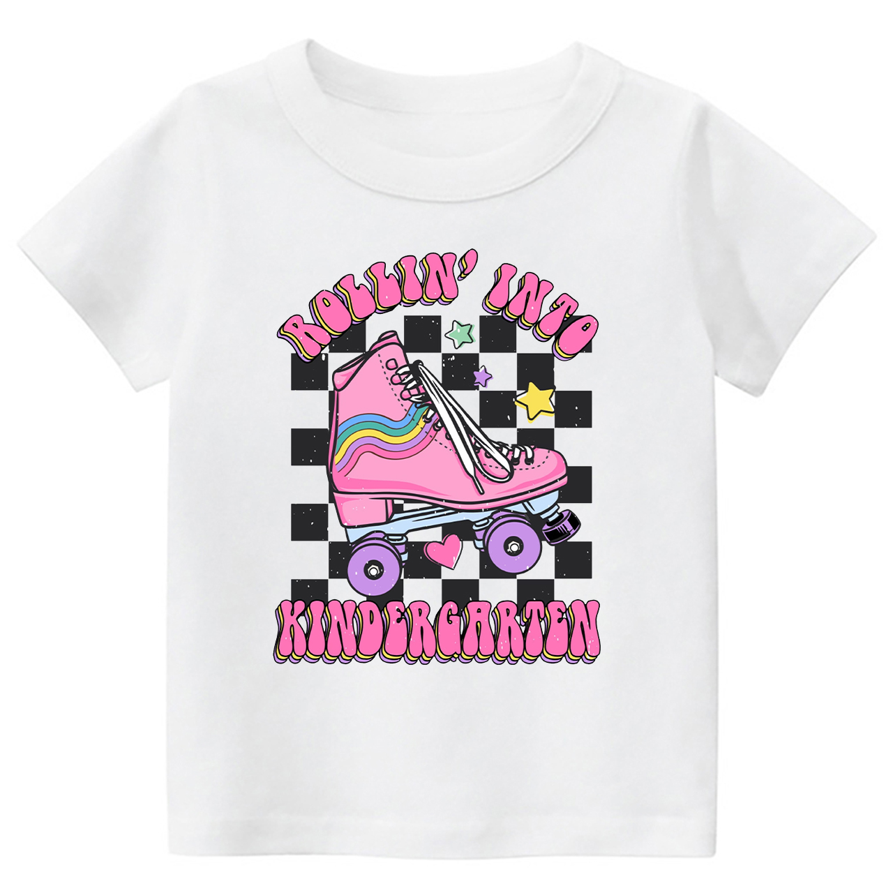 Rollin Into Kindergarten Back To School Kids Shirt