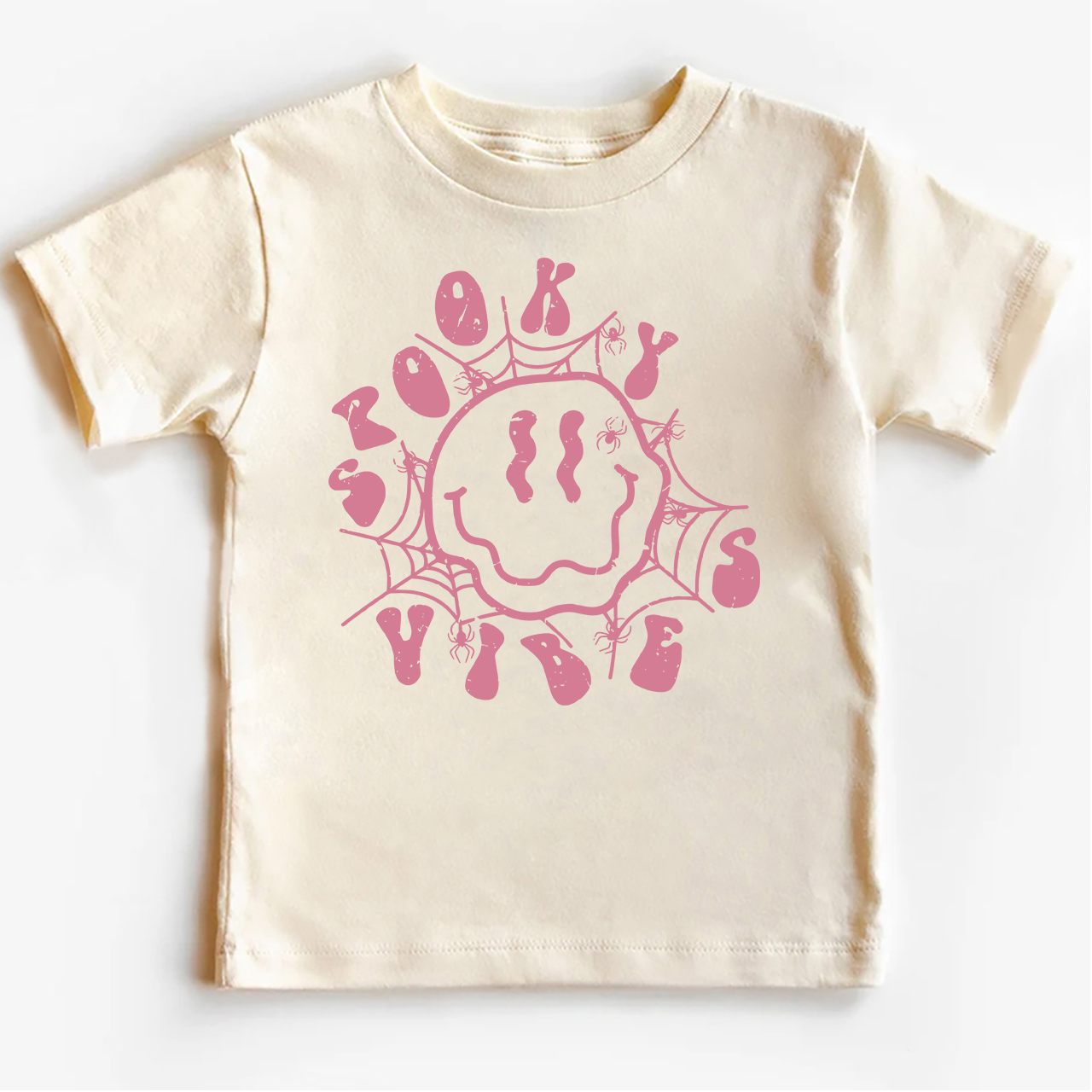 Spooky Spider Web Vibes Cute Fall Toddler Tees