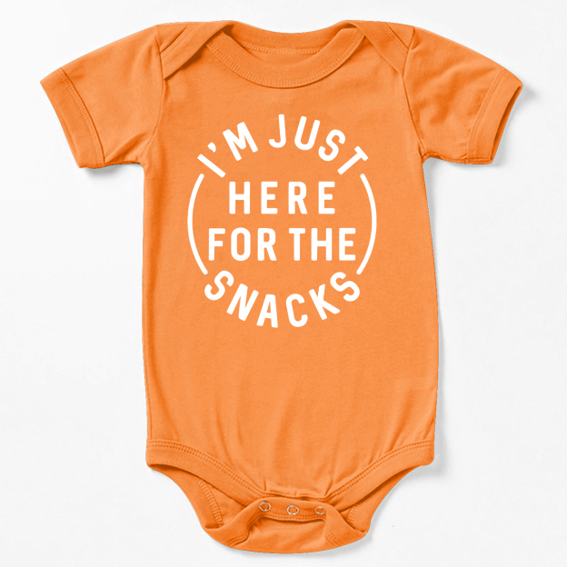 I'm Just Here For The Snacks Bodysuit For Baby