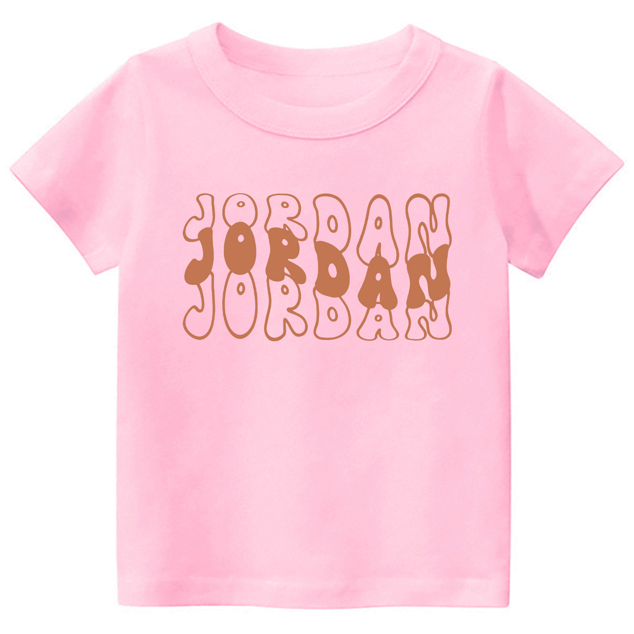 Custom Kids Shirt With Retro Wavy Name 