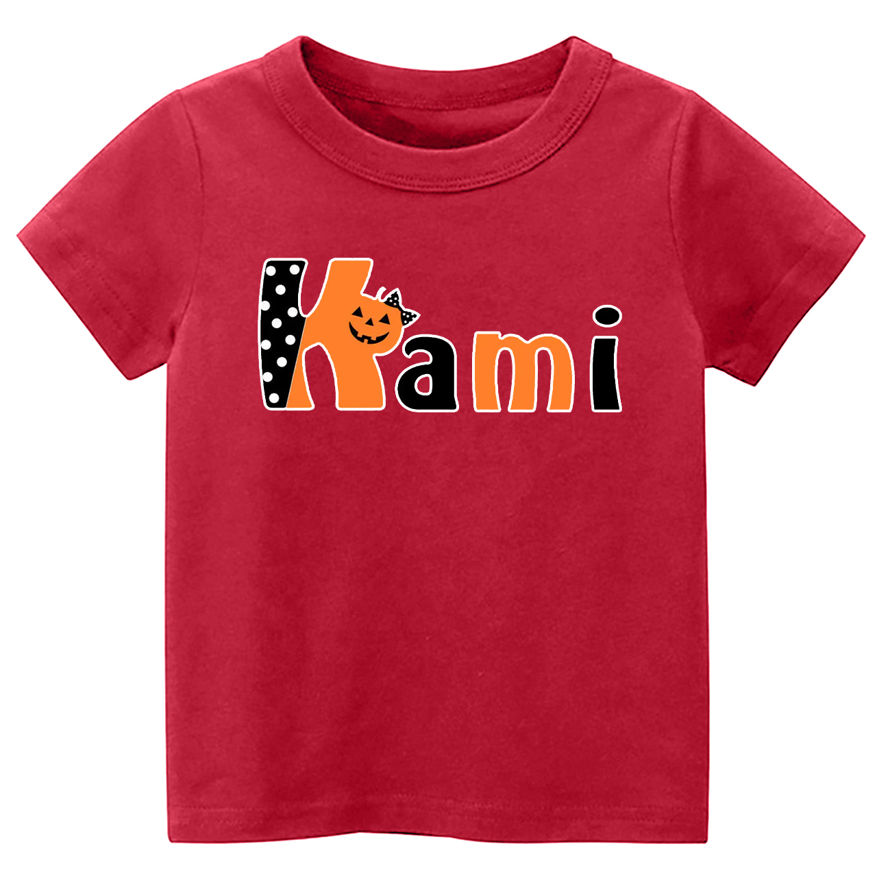 Personalized Halloween Pumpkin Letters Kids Shirt 
