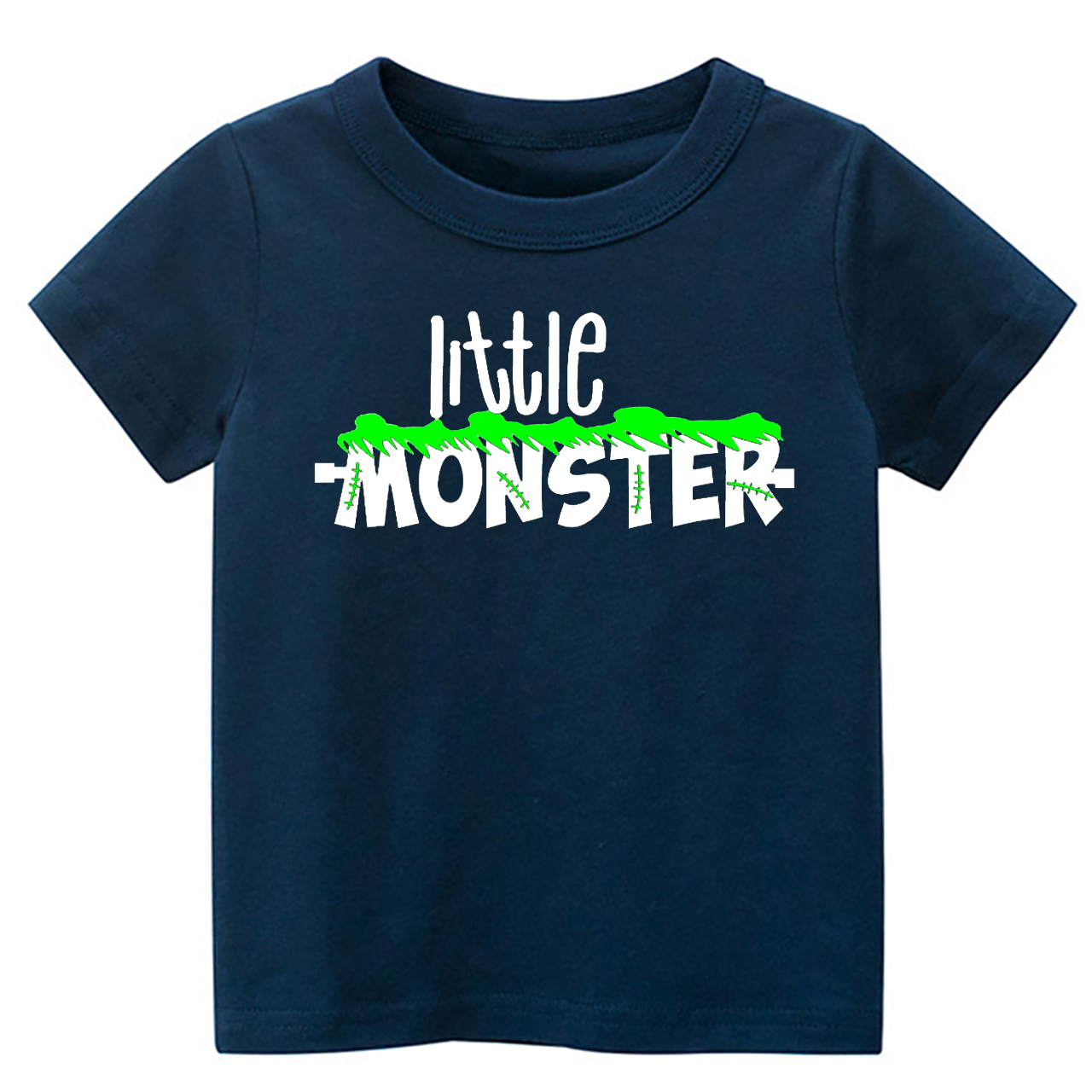 Halloween Little Monster With Green Scar Kids Shirt 