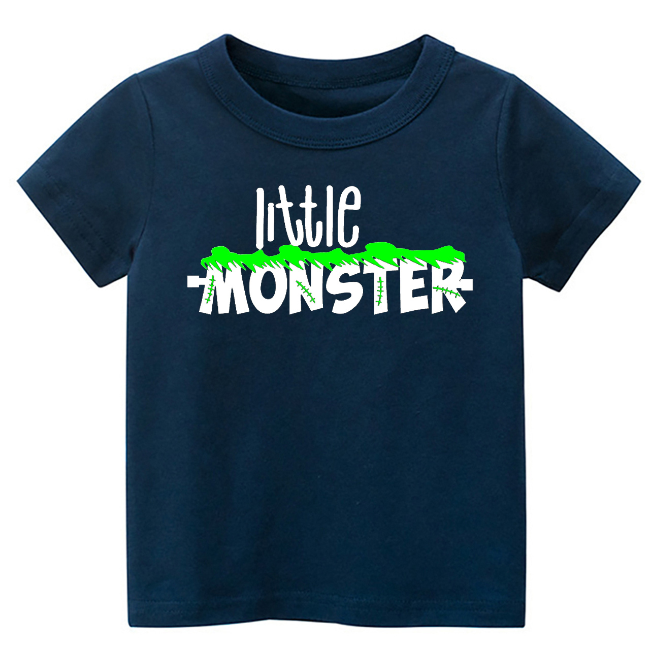 Halloween Little Monster With Green Scar Kids Shirt 