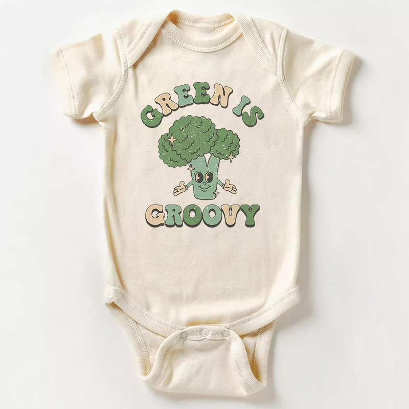 Green Is Groovy Bodysuit For Baby