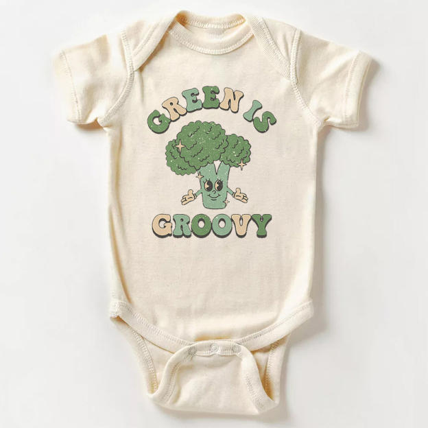 Green Is Groovy Bodysuit For Baby