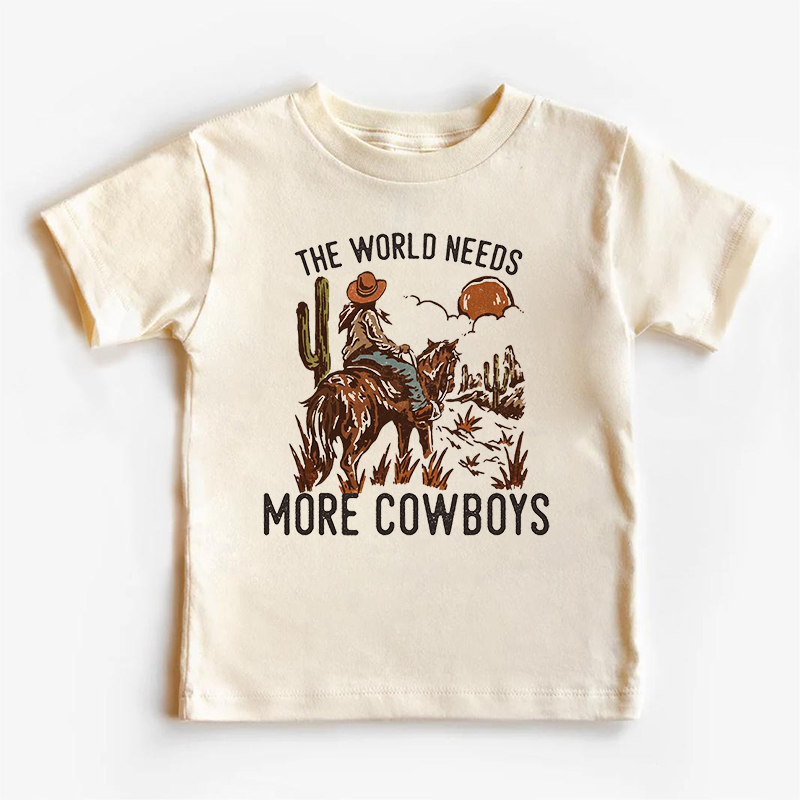 The World Needs More Cowboys Kids T-Shirt