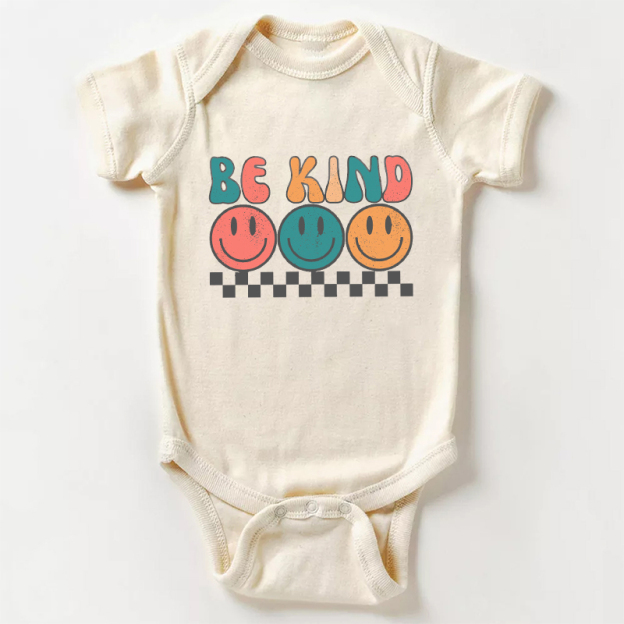 Be Kind Smiley Face Bodysuit For Baby