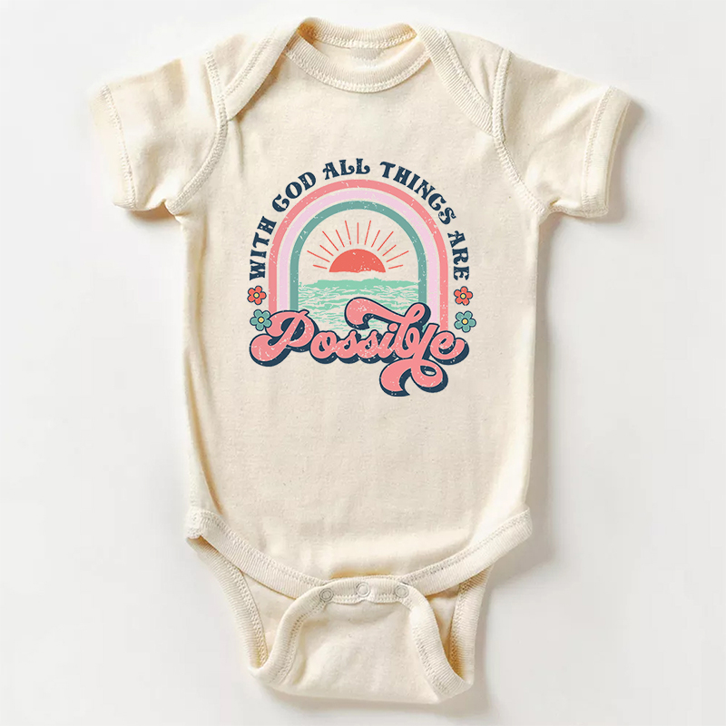 With God All Things Are Possible Bodysuit For Baby