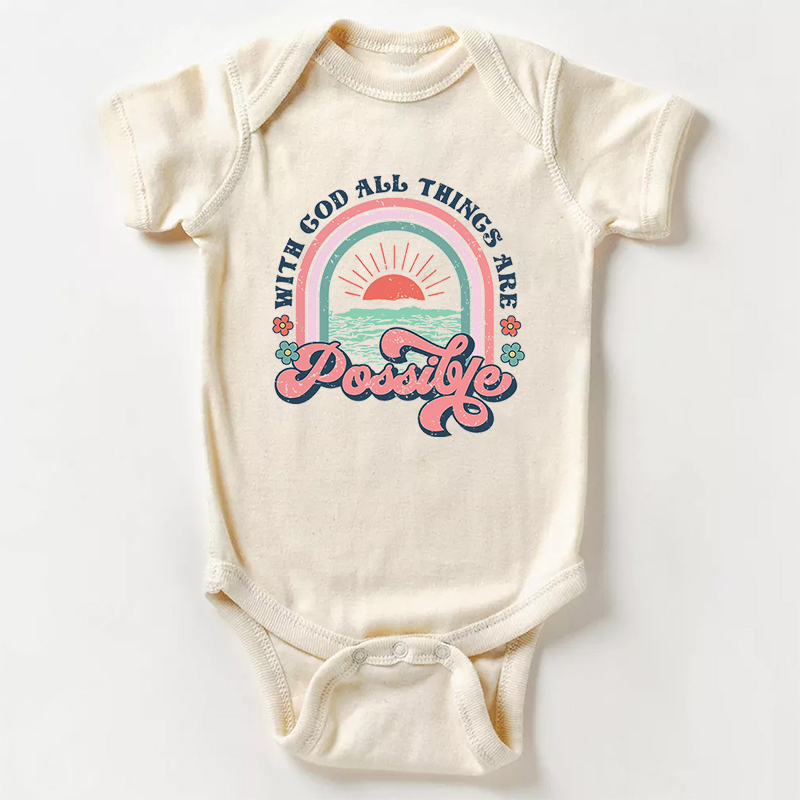 With God All Things Are Possible Bodysuit For Baby