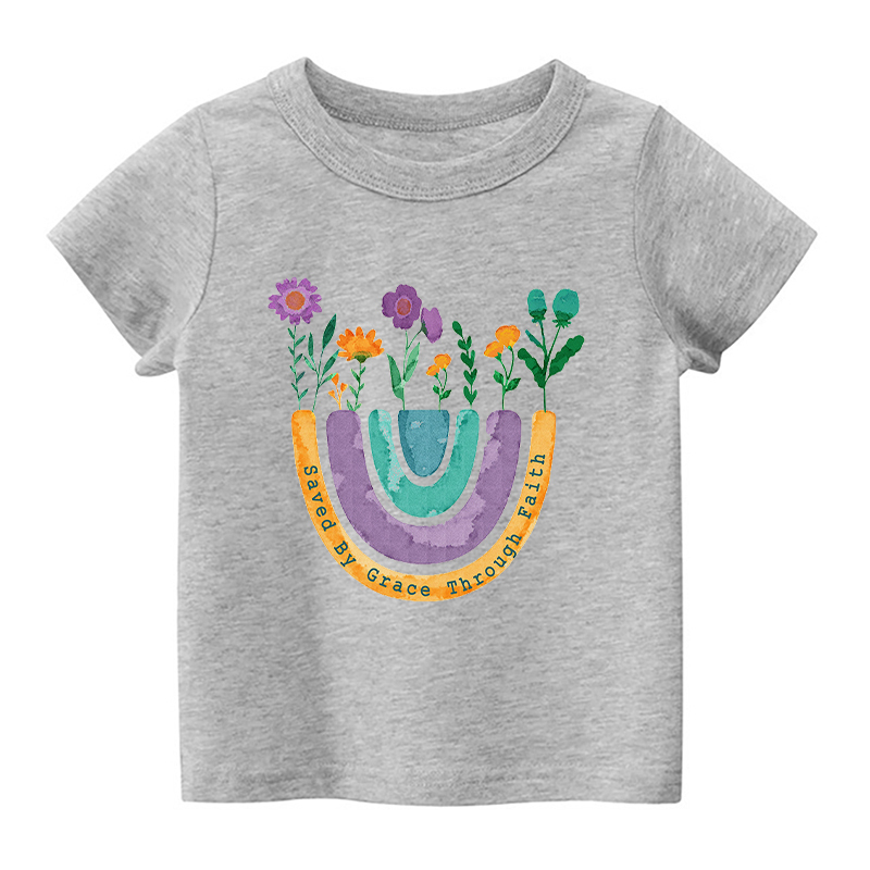 Saved By Grace Through Faith Kids Shirt