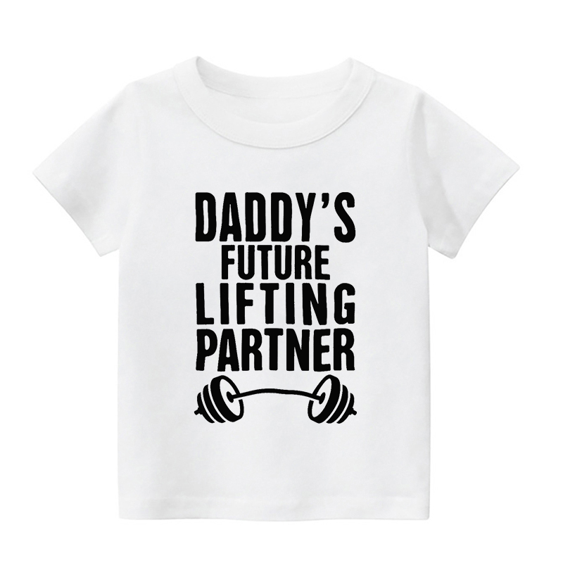 Daddy's Future Lifting Partner Kids Shirt