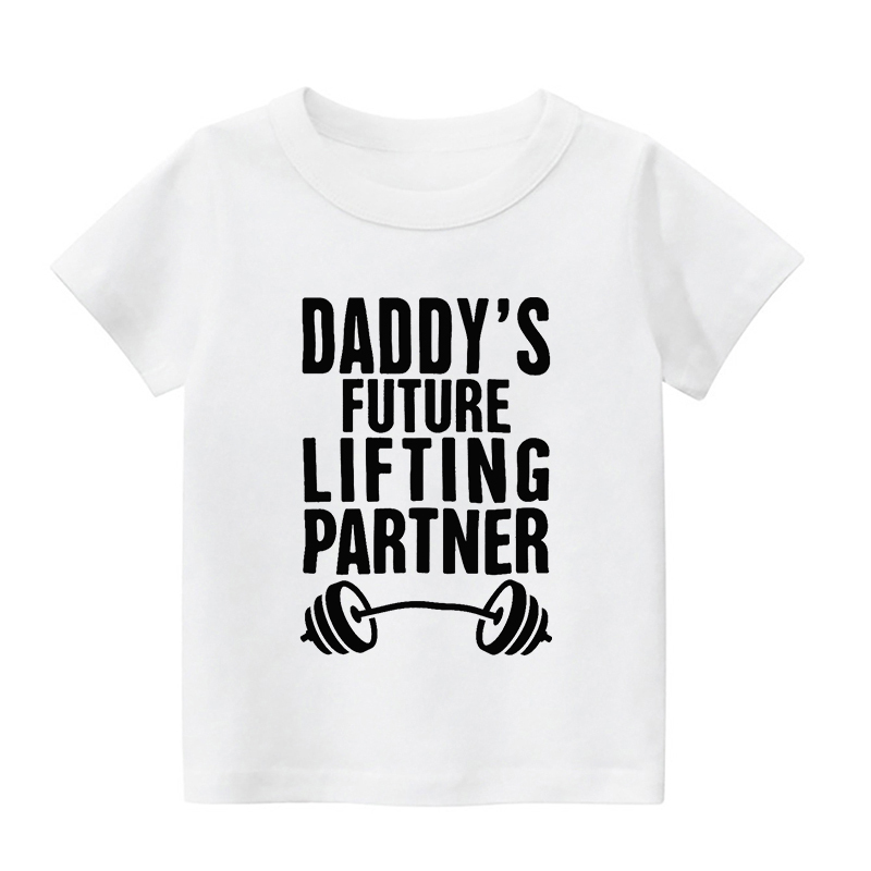 Daddy's Future Lifting Partner Kids Shirt
