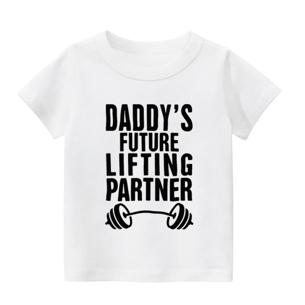 Daddy's Future Lifting Partner Kids Shirt