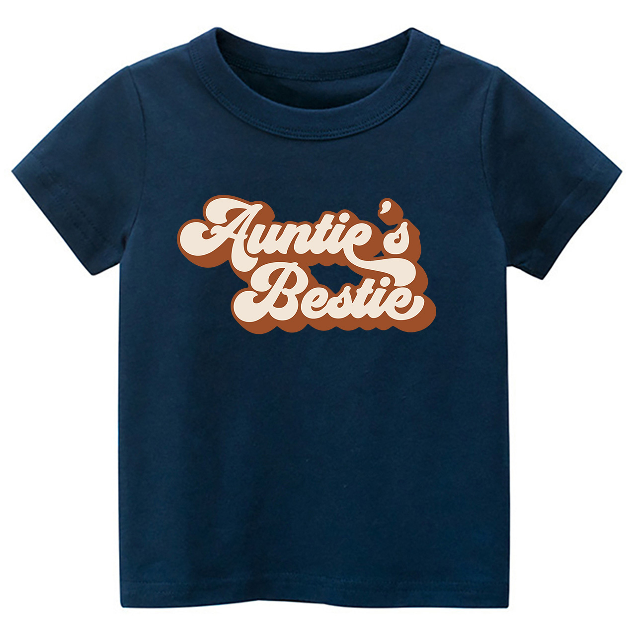 Auntie's Bestie Retro Natural Kids T-shirts