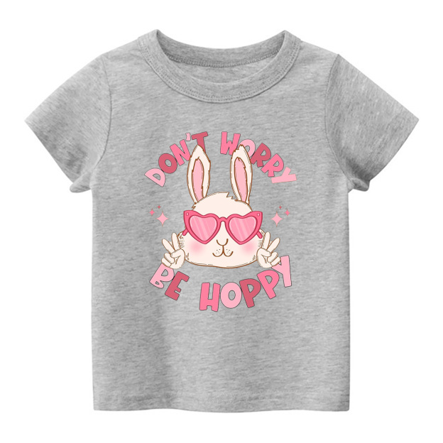 Be Hoppy Spring Easter Bunny Toddler Shirt