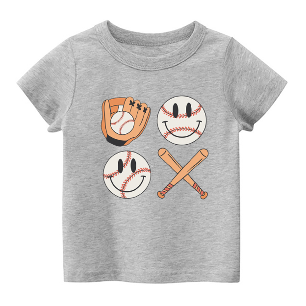 Baseball Vibes Baseball Bat Sports Kids Shirt