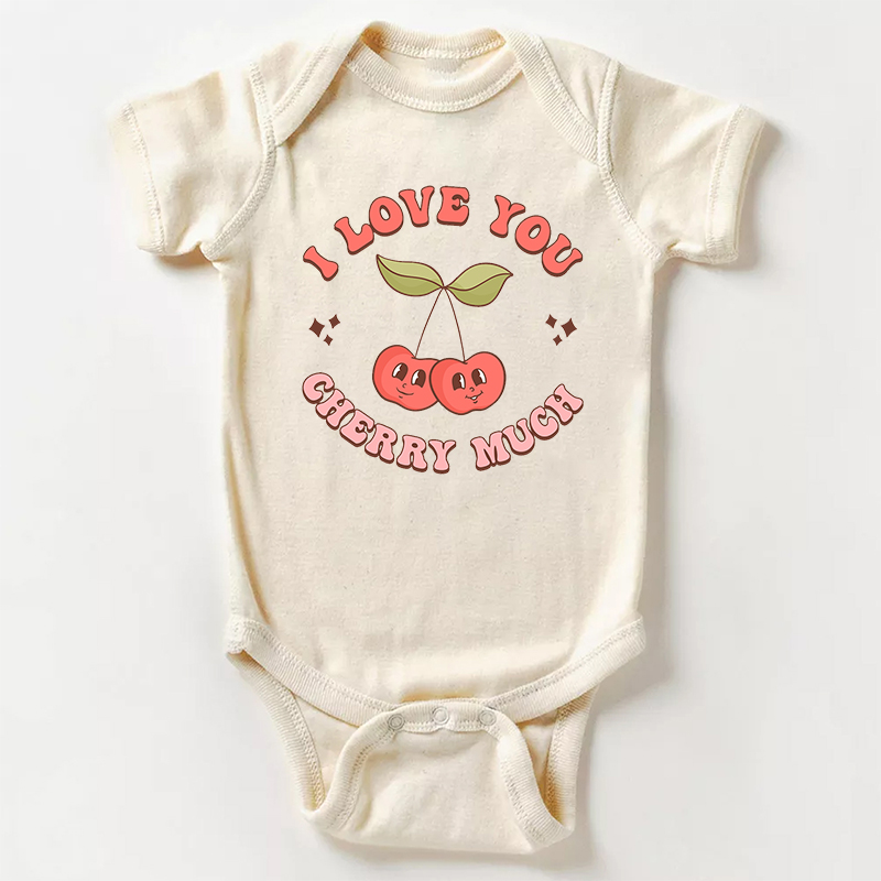I Love You Cherry Much Bodysuit For Baby