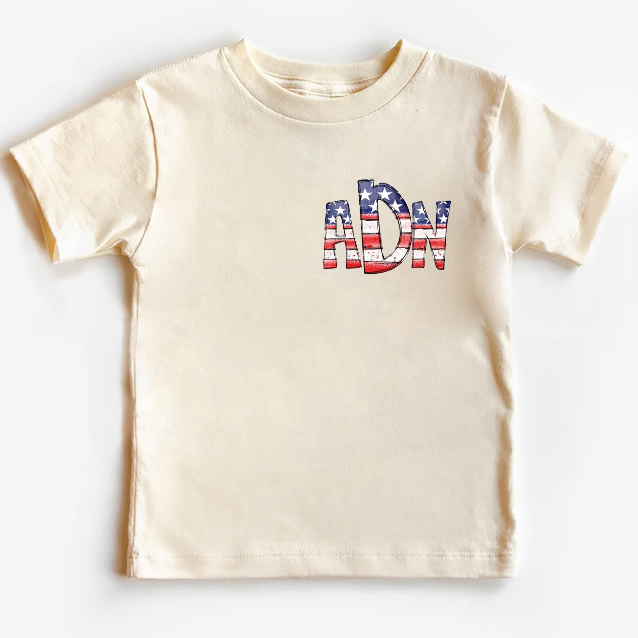 Personalized Fish American Flag Toddler Tees