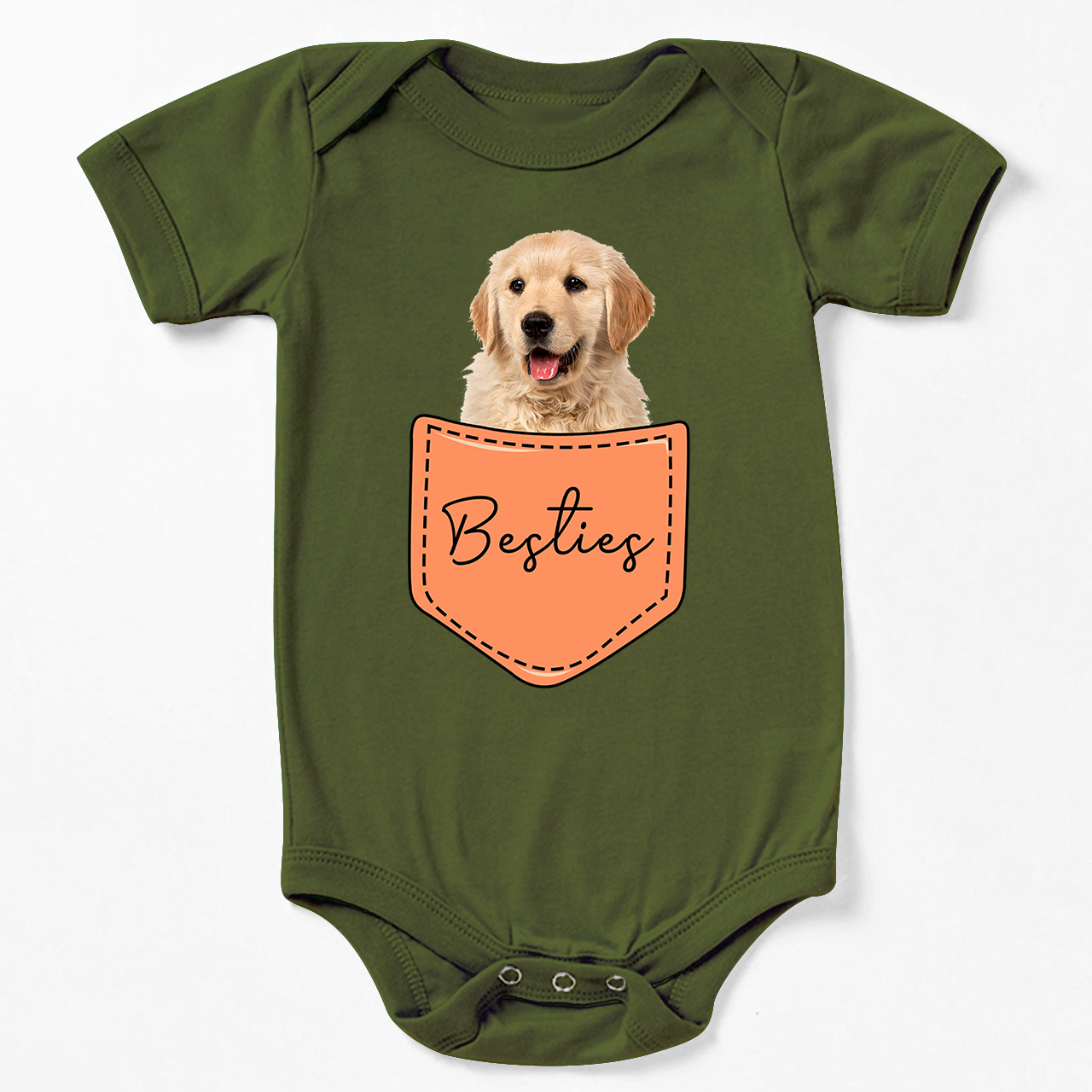 Personalized Pocket Pet Baby Bodysuit