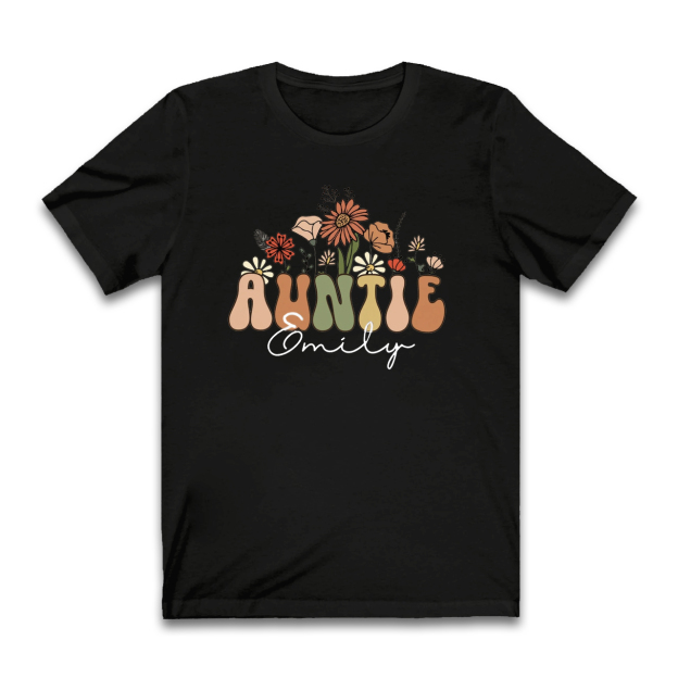 Personalized Wildflowers Shirt For Aunt