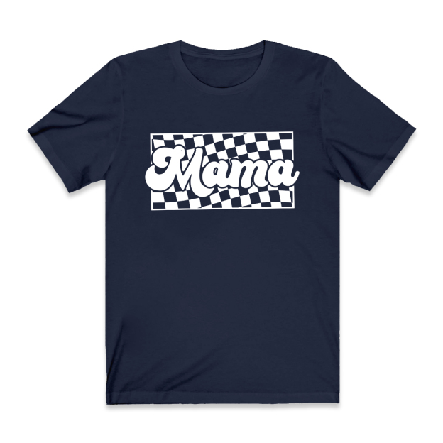Retro Checkered Mama Shirts