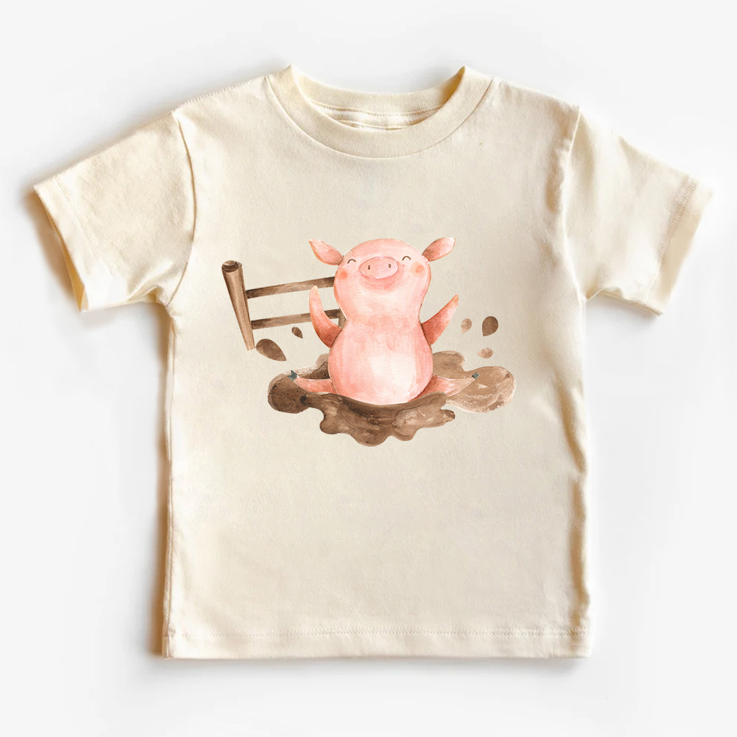 Cute Mud Pig Kids T-Shirt