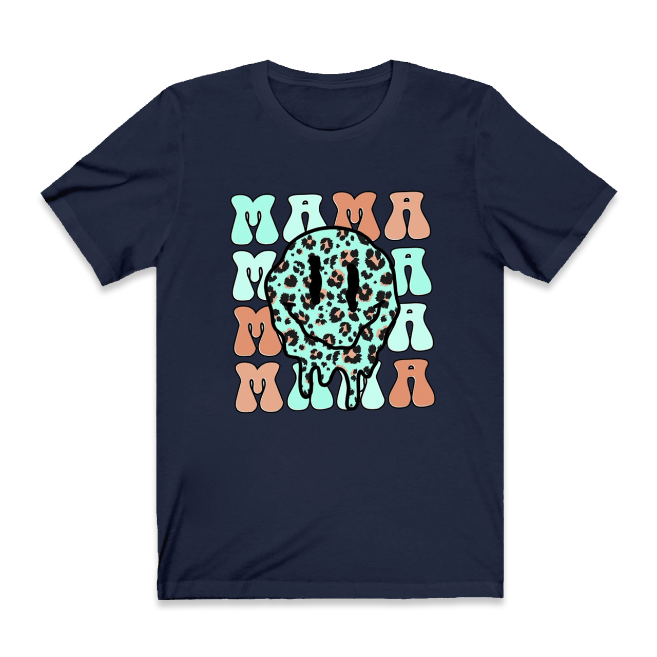 Retro Smiley Face Collage Happy Mama Shirt