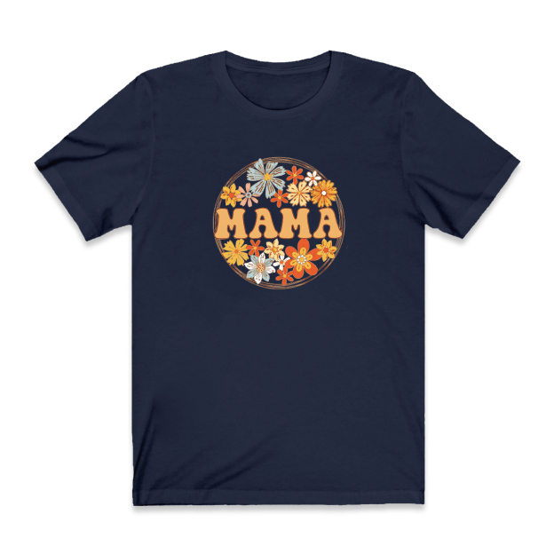 Retro Wild Flowers Mama Shirt Gift For Woman
