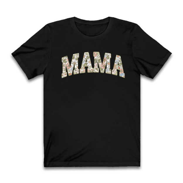 Summer Floral Mama Retro Mom Shirt