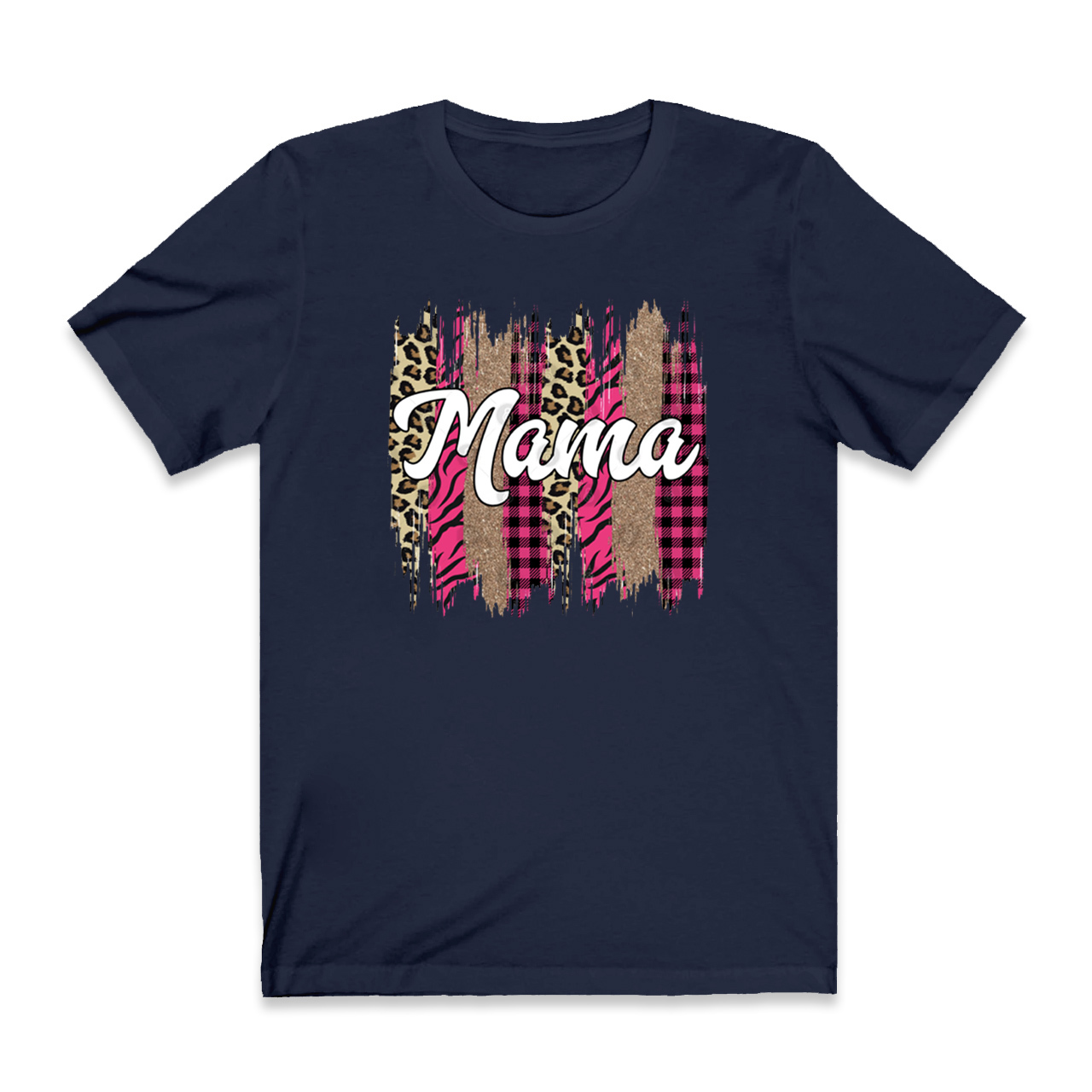 Leopard And Pink Plaid Mom Shirt