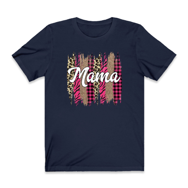 Leopard And Pink Plaid Mom Shirt