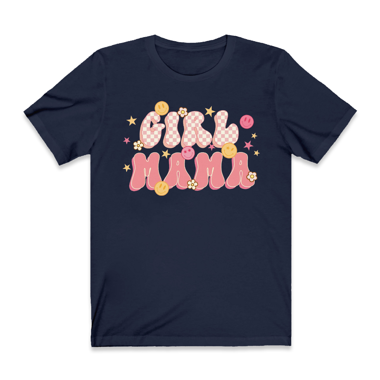 Smiley Face Girl Mama Gift T-Shirt