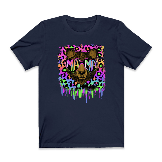 Vibrant Neon Mama Bear Shirt