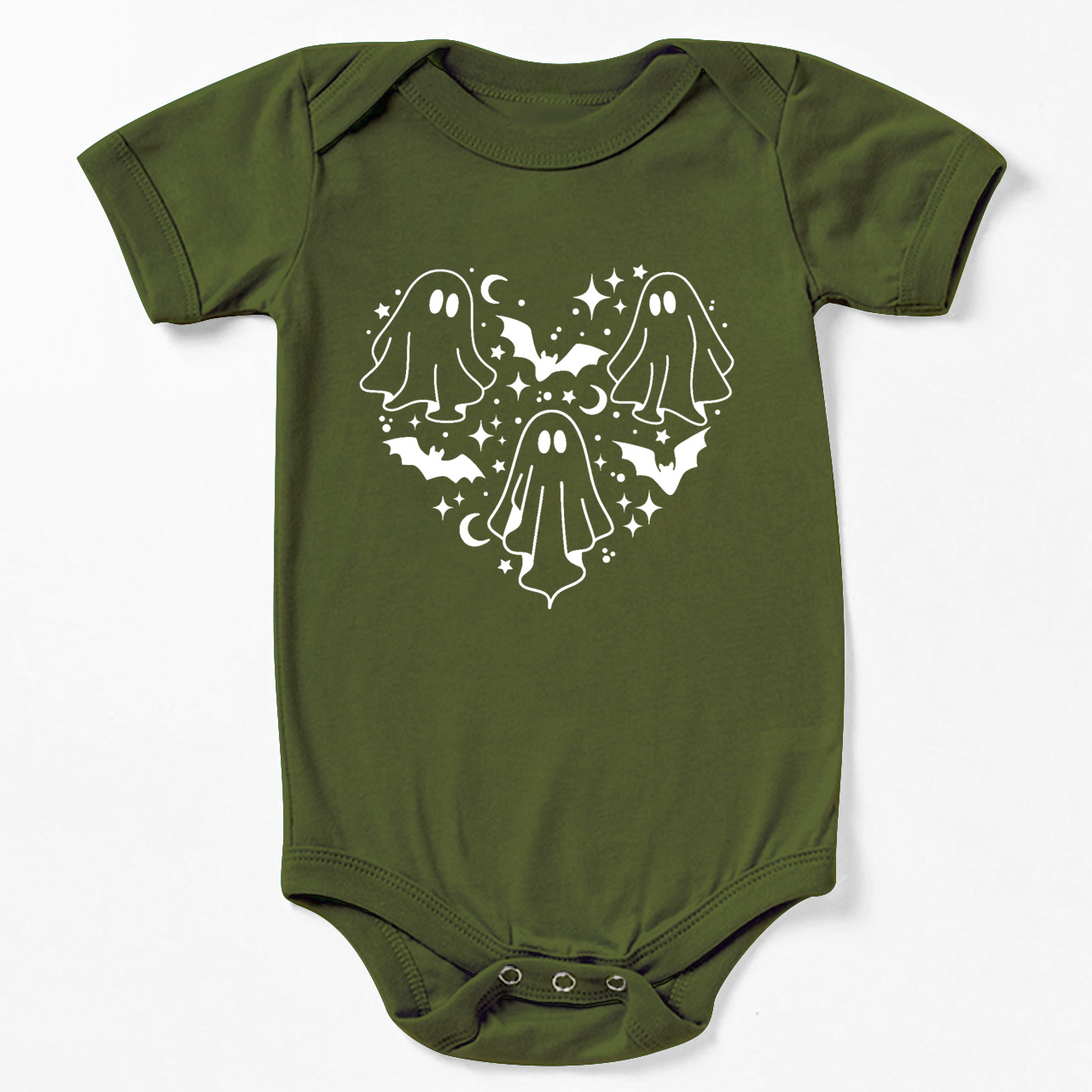 Ghost In Heart Halloween Baby Bodysuit