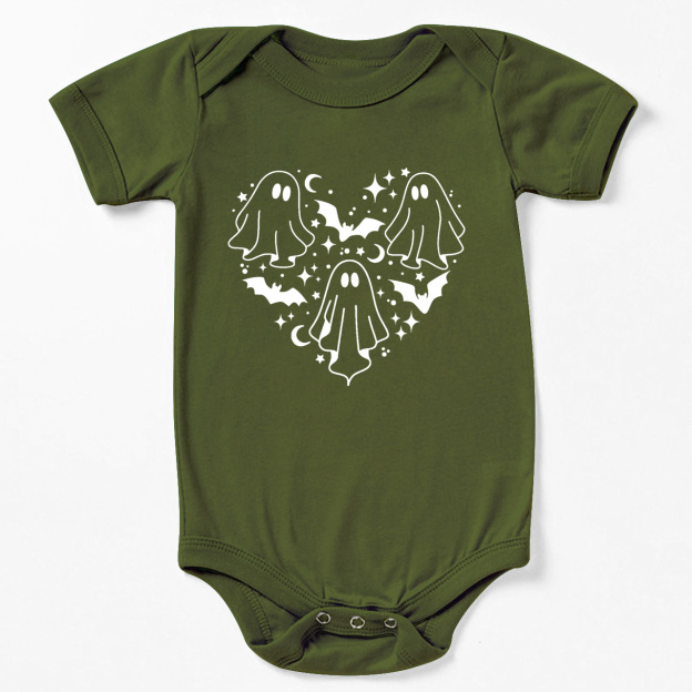 Ghost In Heart Halloween Baby Bodysuit
