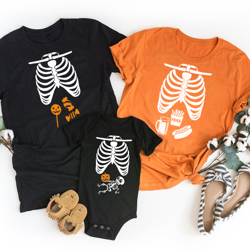 Halloween Skeleton Family Matching Shirt