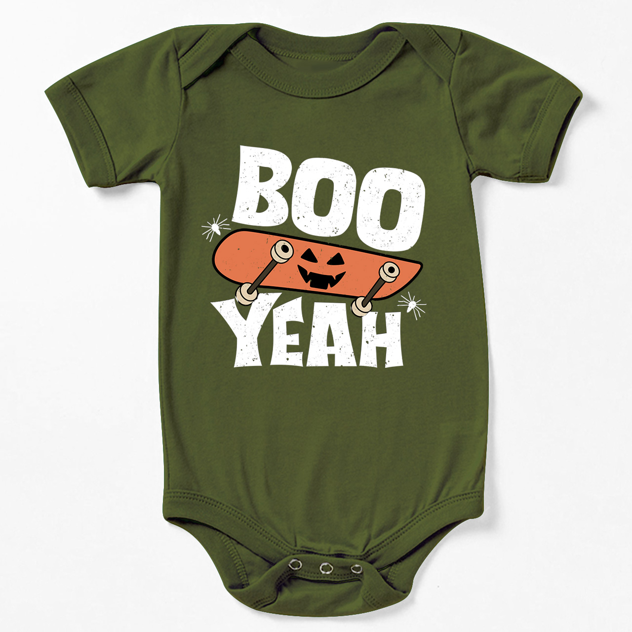 Boo Yeah pumpkin Halloween Baby Bodysuit